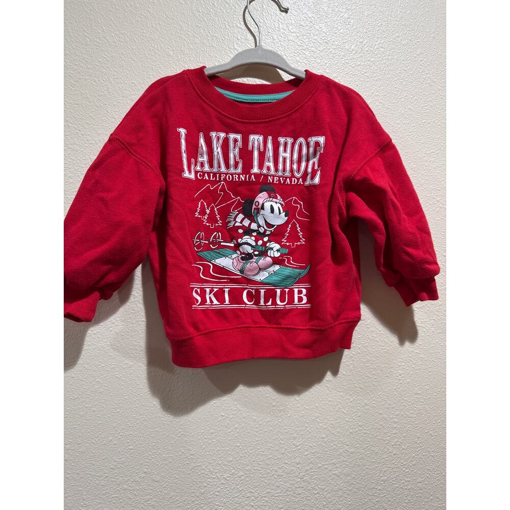 Disney junior Minnie mouse holiday Lake Tahoe sweatshirt size 18 months